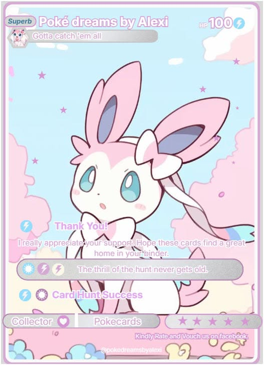 Poké Dreams by Alexi thank-you card